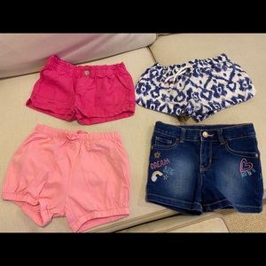 Lot of 4, 4T shorts. 3 brands